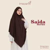 IMAZAN Hijab French Khimar Instan Syari Jumbo Jersey 4 in 1 Bisa Cadar Saida Series Umroh Broken Whi