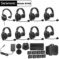 Saramonic Witalk WT8S Full Duplex Wireless Intercom Headset System Marine Communication Headset Boat Coaches Teamwork Microphone