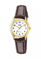 Casio Watches Casio Women's Analog Watch LTP-1094Q-7B4 Brown Genuine Leather Band Ladies Watch