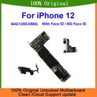 Fully Tested Motherboard for iPhone 12 64g 128g 256g Mainboard With Face ID Unlocked Logic Board With Cleaned iCloud Full Chips