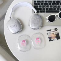 INS Rose Butterfly Protective Case For Apple Airpods Max Earphone Case Clear Soft Silicone Headphone For Airpods Max Accessories