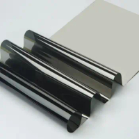 SUNICE Window Tint 0.5x3m Black&amp;Silver Reflective Decals Windows Film One Way Mirror Anti UV Glass Sticker Heat Control Privacy