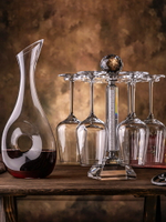 水晶紅酒杯架葡萄酒杯架歐式高腳杯架倒掛酒柜裝飾品擺件酒杯架