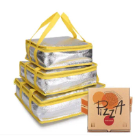 6 8 10 12 Inch Pizza Delivery Bag Insulated Pack Cooler Bag Insulation Folding Picnic Portable Ice Pack Food Thermal Bag Food