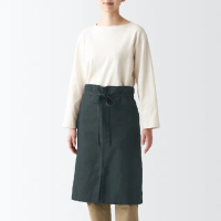 【MUJI 無印良品】棉平織工作圍裙/半身型/FREE SIZE