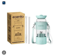 ecentio-ecentio juicer blender 500ml glass portable juicer Blue