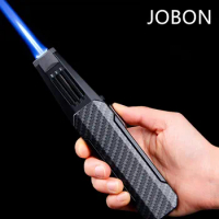 2023 Jobon Strong Outdoor Long Gun Spray Butane Torch Kitchen Barbecue Metal Turbine Windproof Cigar BBQ Lighter