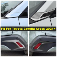 Car Window A Pillar Triangle Frame Column / Rear Bumper Fog Light Cover Fit For Toyota Corolla Cross 2021 - 2023 Accessories