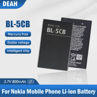BL-5CB BL5CB 3.7V 1200mAh Lithium Phone Battery For Nokia 1000 1010 1100 100 103 3108 2135 6086 6108 6230 N72 N91 Li-ion Cell