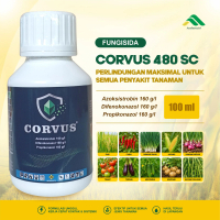 CORVUS 480 SC - Fungisida Obat Jamur Cabai Tomat Bawang Padi Anti Antraknosa dan Busuk Batang Akar D