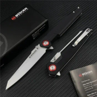 2023 Boker Magnum EDC Folding Knife Black G10 Handles Ourdoor Tactical Utility Cutting Tools for Hun