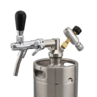 GZZT Dropshipping Flow Control Beer Faucet Mini Dispenser Tap With Co2 Regulator Keg Charger for 2/3.6/5/8L Beer Kegs