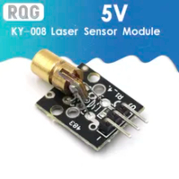 KY-008 3pin 650nm Đỏ Phát Laser Dot Diode Đầu Đồng Mô Đun Cho Arduino DIY