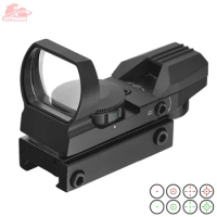 20mm/11mm Rail Riflescope Hunting Optics Holographic Red Dot Sight Reflex 4 Reticle Tactical Scope Collimator Sight for Gun