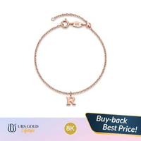UBS Gold - Gelang Emas Alpha Cheri R - 8k - Kgv7954k Adj 18cm-Rose Gold