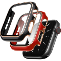 Case For Apple Watch Series 45mm 41mm 44mm 40mm 38mm 42mm Protective Case with Screen Protector iwatch Series 8 se 7 6 5 3 case