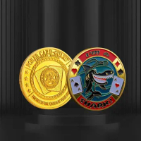 I'm A Shark Poker Card Guard Hand Protector Casino Chip Gold Challenge Coin