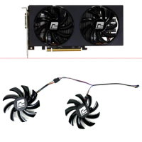 2pcs 85mm FDC10H12S9-C DIY RX 5500 XT 4PIN GPU Cooling Fan For Powercolor RX 5700 XT 5600XT RX590 580 GME Red Dragon Cooler Fans
