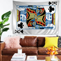 Tufting-Poker Card Anime Tapestry Indian Buddha Wall Decoration Witchcraft Bohemian Hippie Wall Hanging Sheets