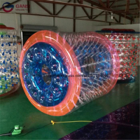 Outdoor 1.0Mm PVC Inflatable Water Roller Ball Hot Sale Summer 2.4M Diameter Air Human Hamster Ball For Sale For Water Park