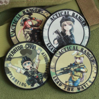 Girls Frontline Patches HK416 404 DEFY Tactical Gun Girl patch Game Anime Patch Hook Loop Embroidery morale Badge on Backpack