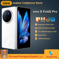 Vivo X Fold 3 Pro Mobile Phone 8.03'' AMOLED Snapdragon 8Gen3 IPX8 5700mAh 100W Supercharge 50W wireless 50MP NFC Smartphone
