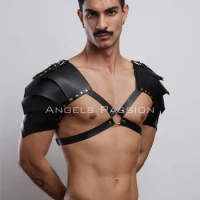 Gay Rave Harness BDSM Sexual Shoulder Harness Strap Fetish Men Leather Body Cage Chest Harness Belt Strap Erotic Puppy Lingerie