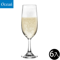 【Ocean】香檳杯 190ml 6入組 Society系列(香檳杯 玻璃杯 高腳杯)
