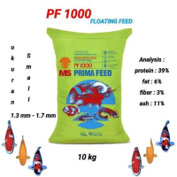 MS Prima Feed Pakan Benih Ikan PF 1000 10 Kg Floating Feed Protein 39% Lemak 6% Serat 3% Ash 11% Uku