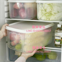 15.5L 冰箱保鮮盒透明塑料食物收納盒子長方形果蔬干貨密封盒米桶【聚寶屋】