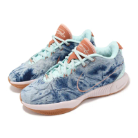 【NIKE 耐吉】籃球鞋 LeBron 21 XXI EP Aragonite 男鞋 LBJ 藍 綠 橘 緩震(HF5466-300)