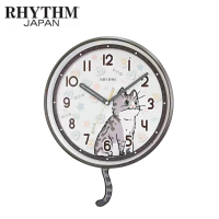 日本麗聲 可愛貓咪 33cm 掛鐘 搖擺鐘 CMP556NR06