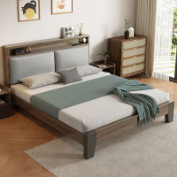 實木床雙人1.8x2米主臥家用1.5米小戶型出租房民宿1.2m簡易單人床