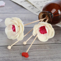 5PCS Flower Shaped No Fire Aroma Diffuser Sticks Household Bedroom Aroma Diffuser Accessories Reed Rattan Stick
