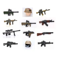 US Military Weapons Special Helmet Rifle Sniper Guns Soldiers MOC City SWAT Figures Accessories Building Block Brick Mini Toys