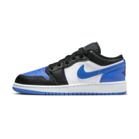 【NIKE 耐吉】AIR JORDAN 1 LOW GS AJ1 女鞋 大童 休閒運動鞋 藍白黑(553560140)