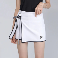 Golf Women Skirt Fashion Sports Korean Slim Short Skort Ladies Overskirt Summer Tennis Bowknot Ribbon Shorts Culottes
