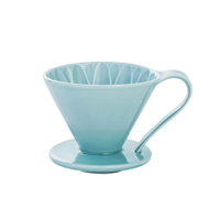 日本CAFEC 花瓣型陶瓷濾杯1-2杯-藍色《WUZ屋子》花瓣型 陶瓷 濾杯 咖啡濾杯 咖啡