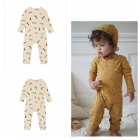 Jumpsuit Infant Toddler Printed Bodysuit Autumn New Baby Boy Girl Pullover Long Sleeve Romper Creeper Nordic Newborn Clothing