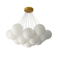 Planet French living room chandelier cream clouds glass bubble moon magic bean bedroom