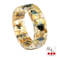 【開運方程式】天然太陽花富貴金鈦晶手排20mm(65.3g)