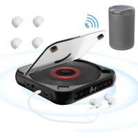 Portable CD Player Bluetooth 5.1 Speaker Stereo CD Players LED Screen 3.5mm CD Music Player With Headphones For Home Travel Car