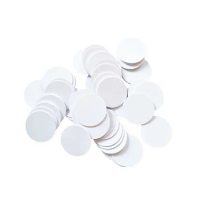 10Pcs NTAG215 NFC 215 Tags 13.56MHz Round Rewritable Blank White Card Label RFID Tags for NFC Phone Labels IC Reader/Writer