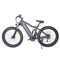 EU warehouse stock electric mountain bike 26 inch fat tire non-foldable full suspension electric bicycle custom
