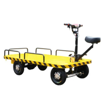 Popular household four-wheeled, 1000kilogram load handing hand trolley electric platform carts for transporting crops
