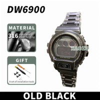 XAOZU DW6900 GW6900 Metal Bezel Strap 316 Stainless Steel 6935 6925 G6900 Case WatchBand Metal With Repal Tools 6900Series Old