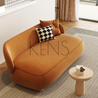 沙發 沙發椅 現代奶油風小戶型布藝沙發簡約輕奢直排懶人沙發家用客廳極簡沙發