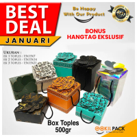 KOTAK TOPLES|KUE|CAKE|HAMPERS|KADO|GIFT|DUS|BOX|PACKAGING|500GR|JAR