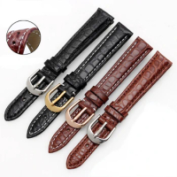 Women's Crocodile Leather Watch Strap Slim for Omega Coach Watch Bracelet 12mm 13mm 14mm 15mm 16mm