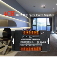 4CH RGBW High Speed Power Amplifier 8A*4 channels 30A suit for PWM control led controller colorful LED Strip Controller